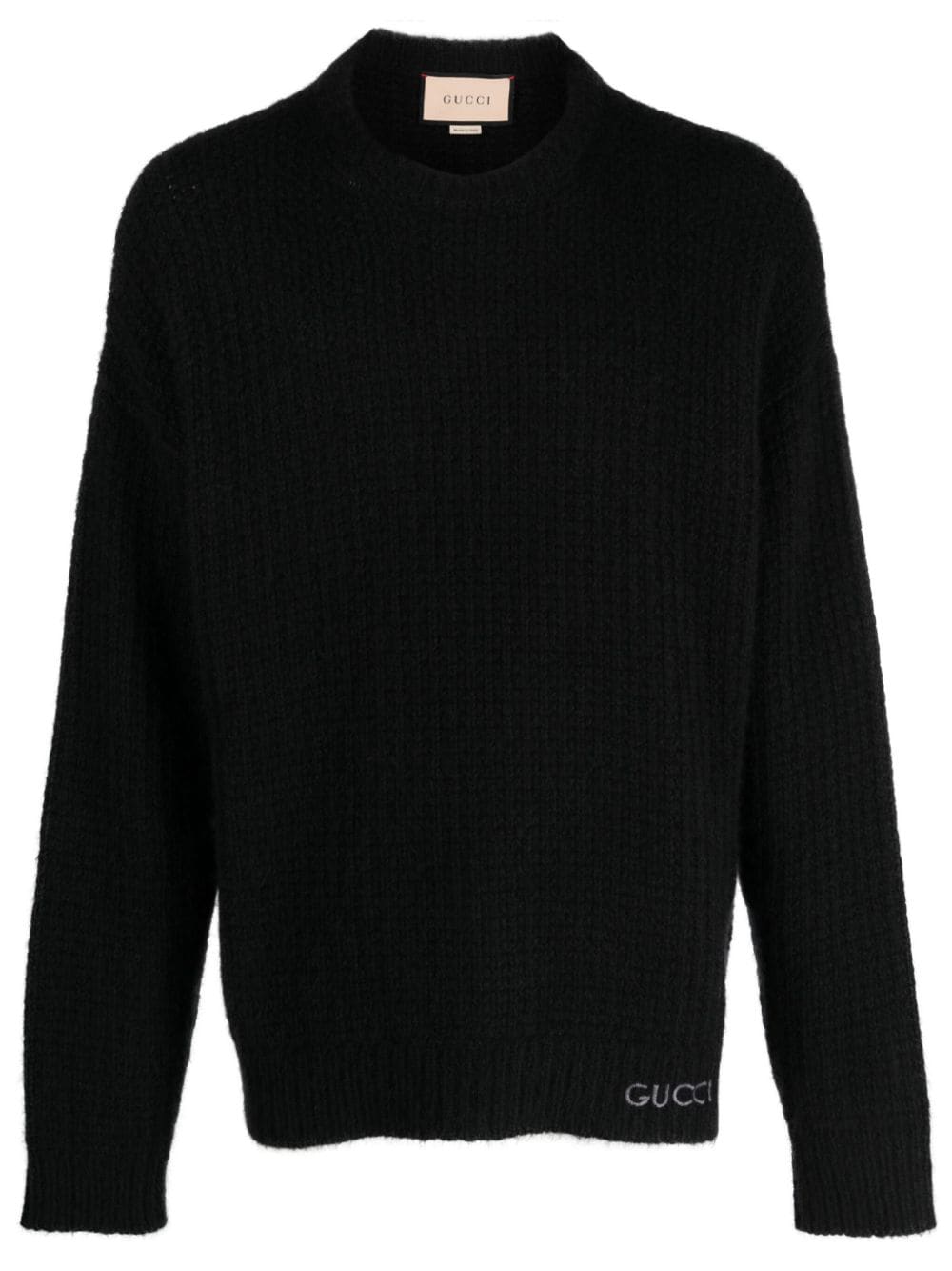 Gucci ribbed-knit cashmere-silk jumper - Black von Gucci