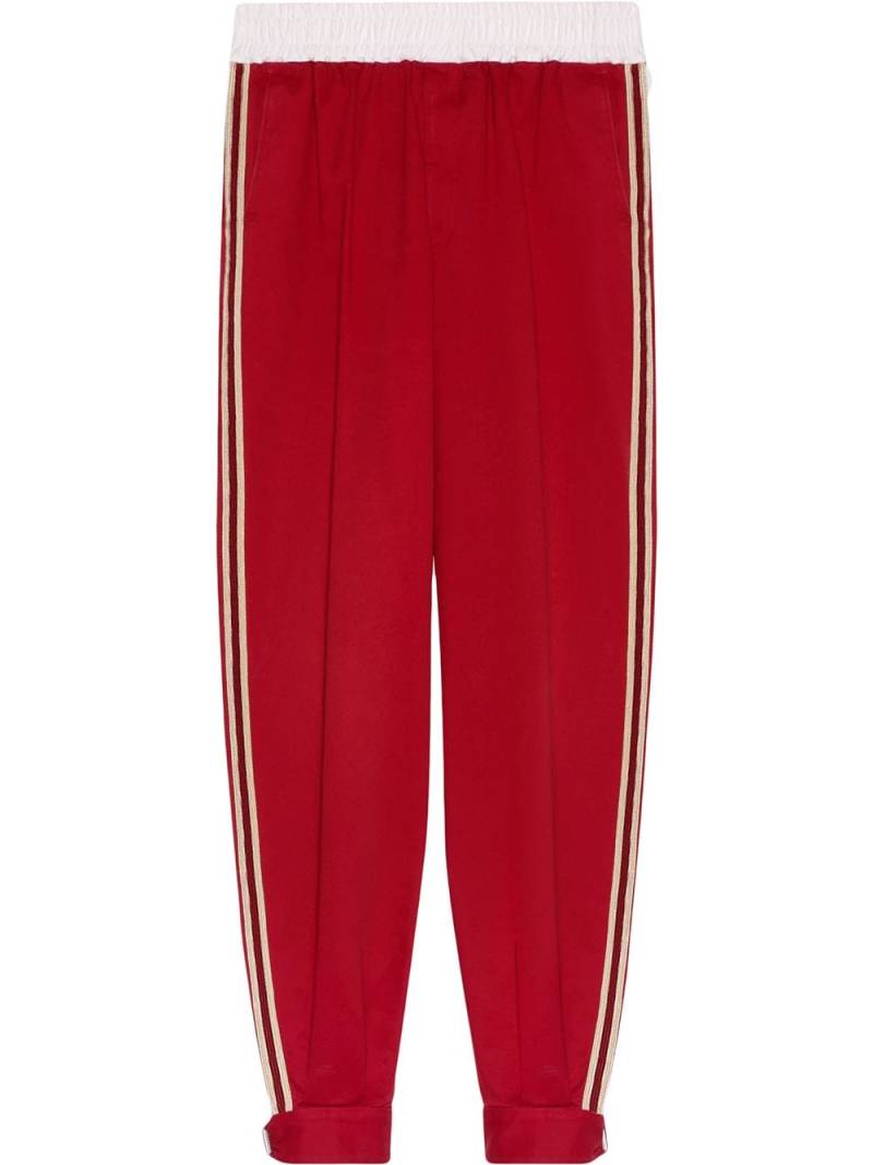 Gucci side-stripe track pants - Red von Gucci