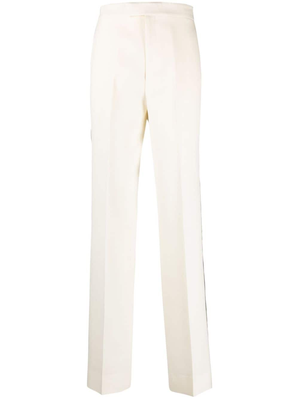 Gucci side-stripe wool trousers - White von Gucci