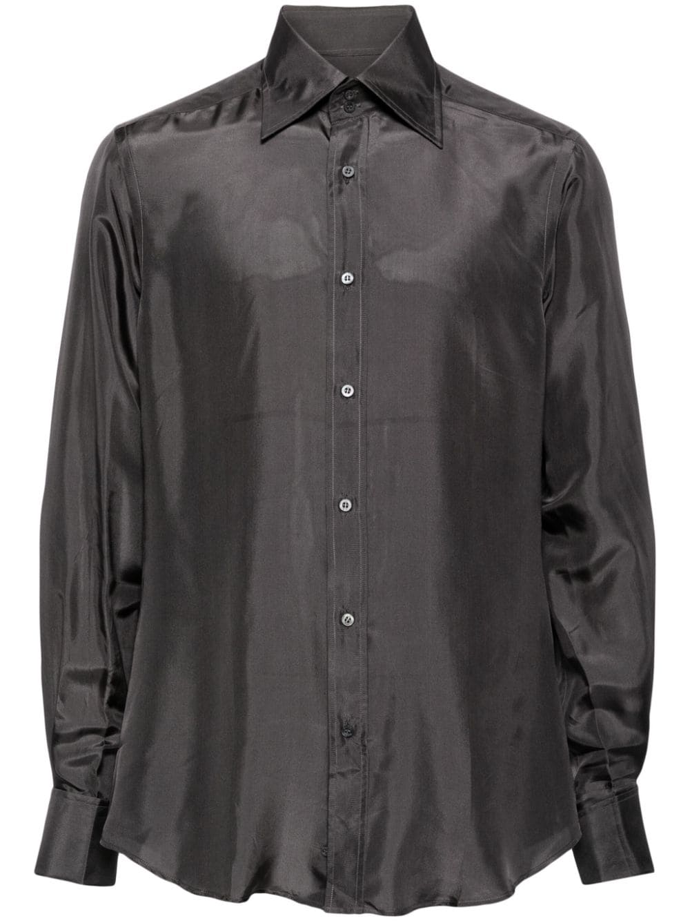 Gucci silk point-collar shirt - Grey von Gucci