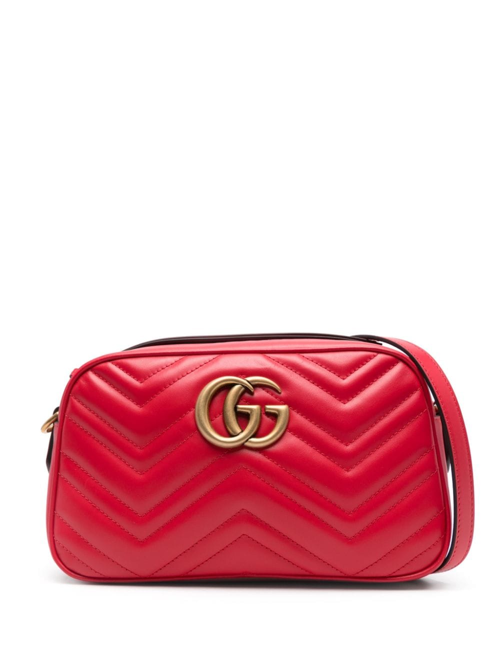 Gucci small GG Marmont Matelassé shoulder bag - Red von Gucci