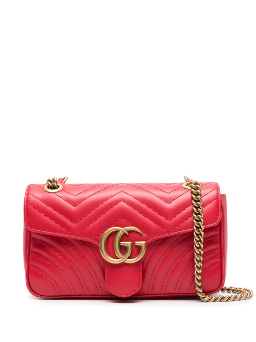 Gucci small GG Marmont shoulder bag - Red von Gucci