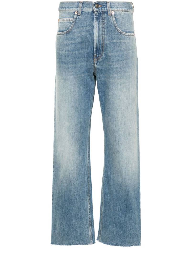 Gucci stonewashed baggy cotton jeans - Blue von Gucci