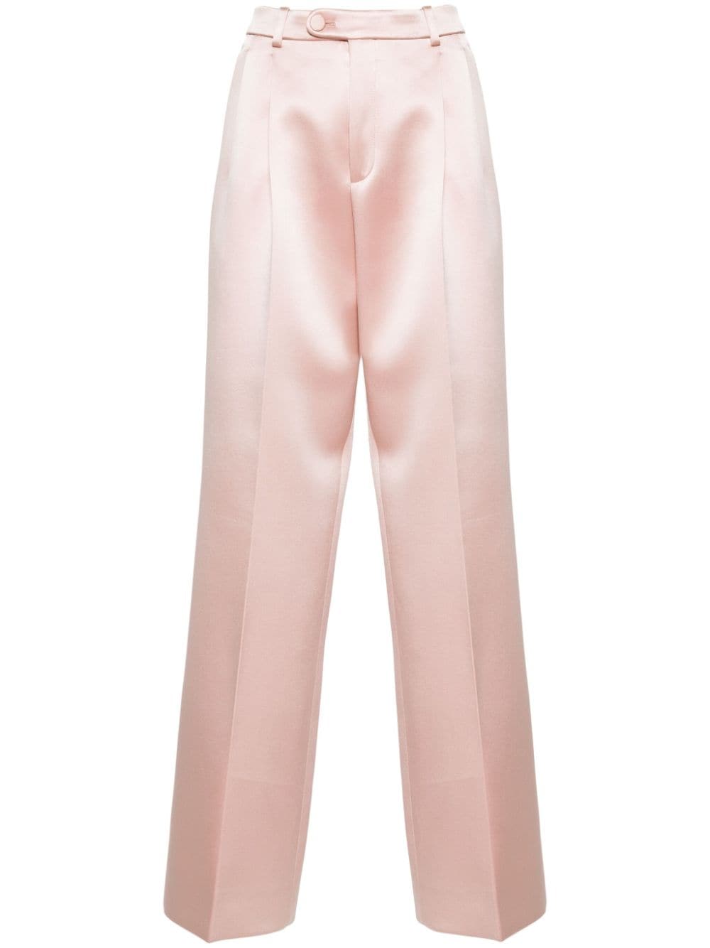 Gucci straight-leg satin trousers - Pink von Gucci