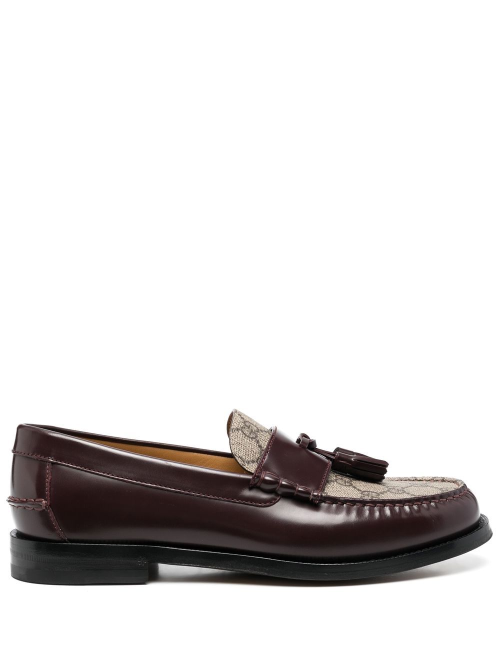 Gucci tassel-detail GG canvas loafers - Red von Gucci