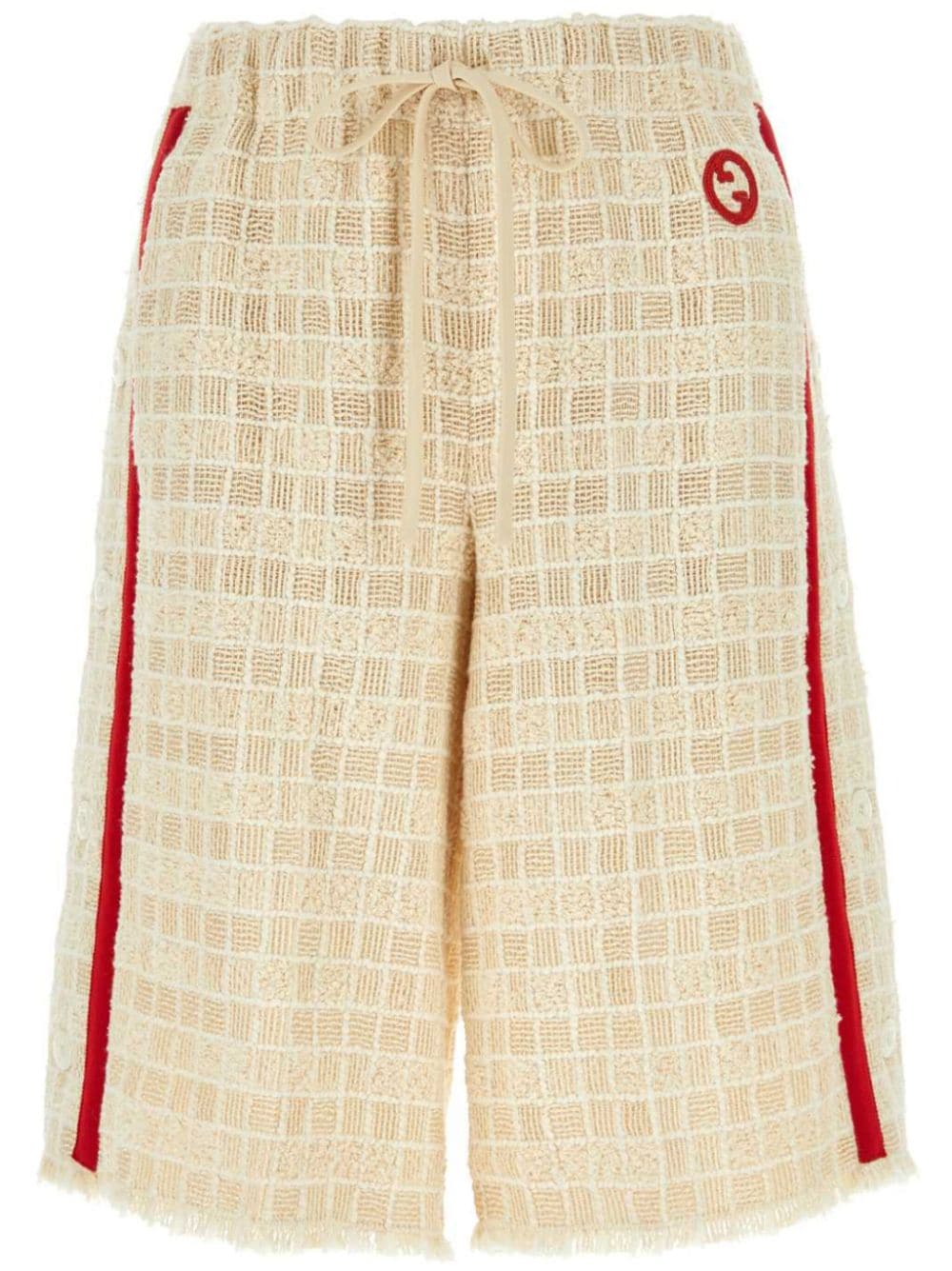 Gucci tweed drawstring shorts - Neutrals von Gucci