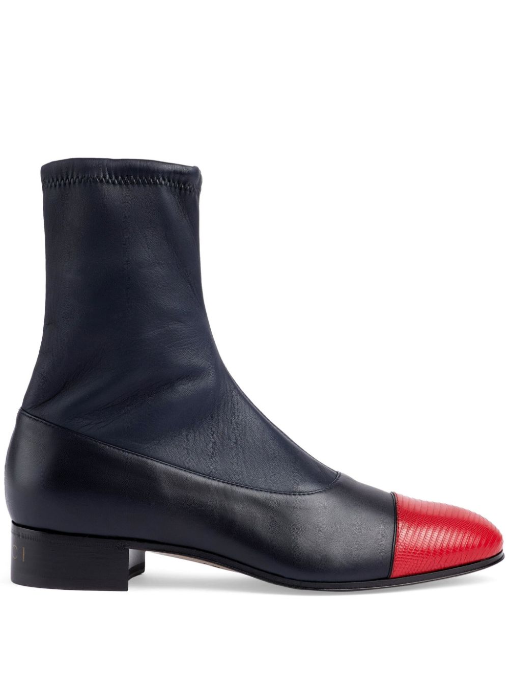 Gucci two-tone leather ankle boots - Black von Gucci