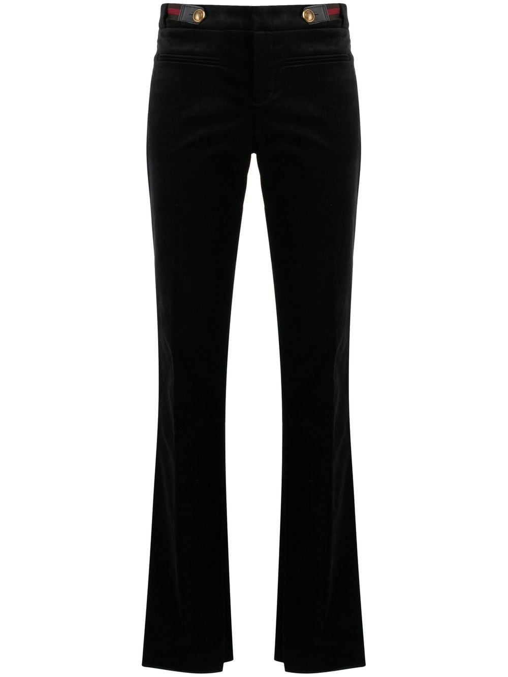 Gucci velvet slim-fit trousers - Black von Gucci