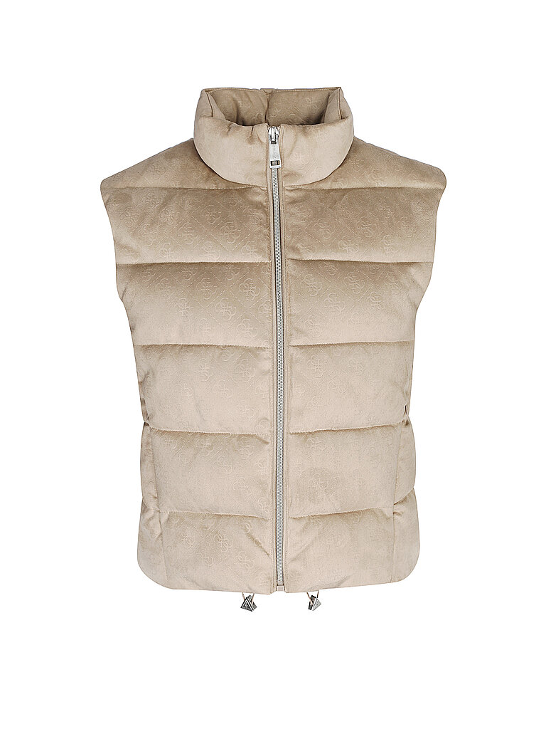 GUESS Steppgilet in Lederoptik  JOLE  beige | XS von Guess