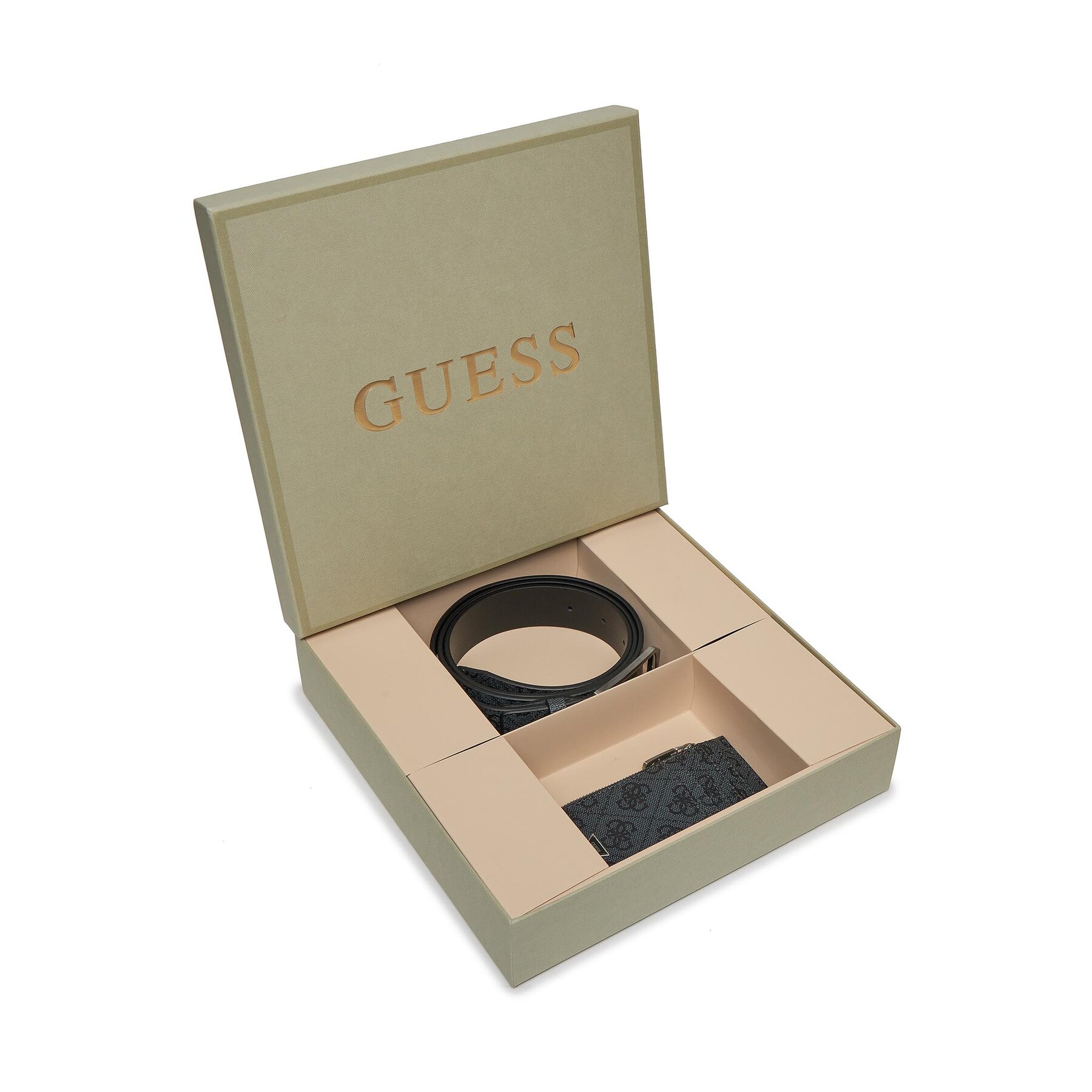 Kartenetui und Gürtel Set Guess Gift Box GFBOXM P3305 BLA von Guess