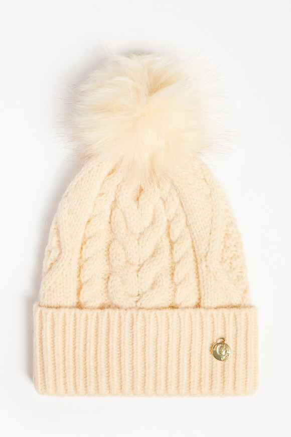 Guess Beanie | Creme | Damen  | L von Guess