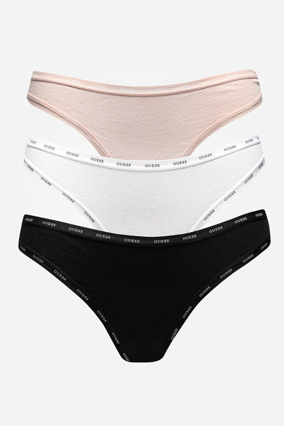 Guess Dreierpack Strings | White + Rose + Black | Damen  | XS von Guess