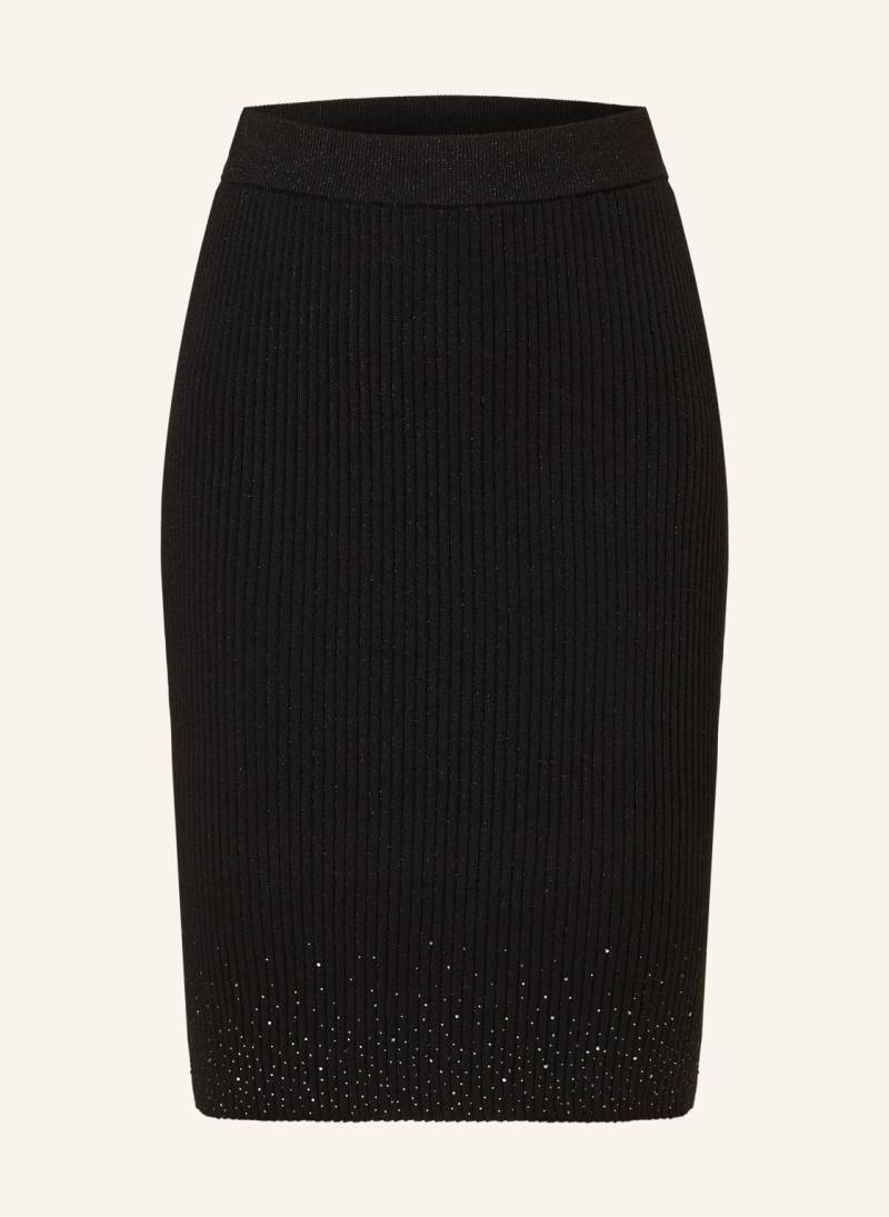 Guess Strickrock Alice Mit Glitzergarn Und Schmucksteinen schwarz von Guess