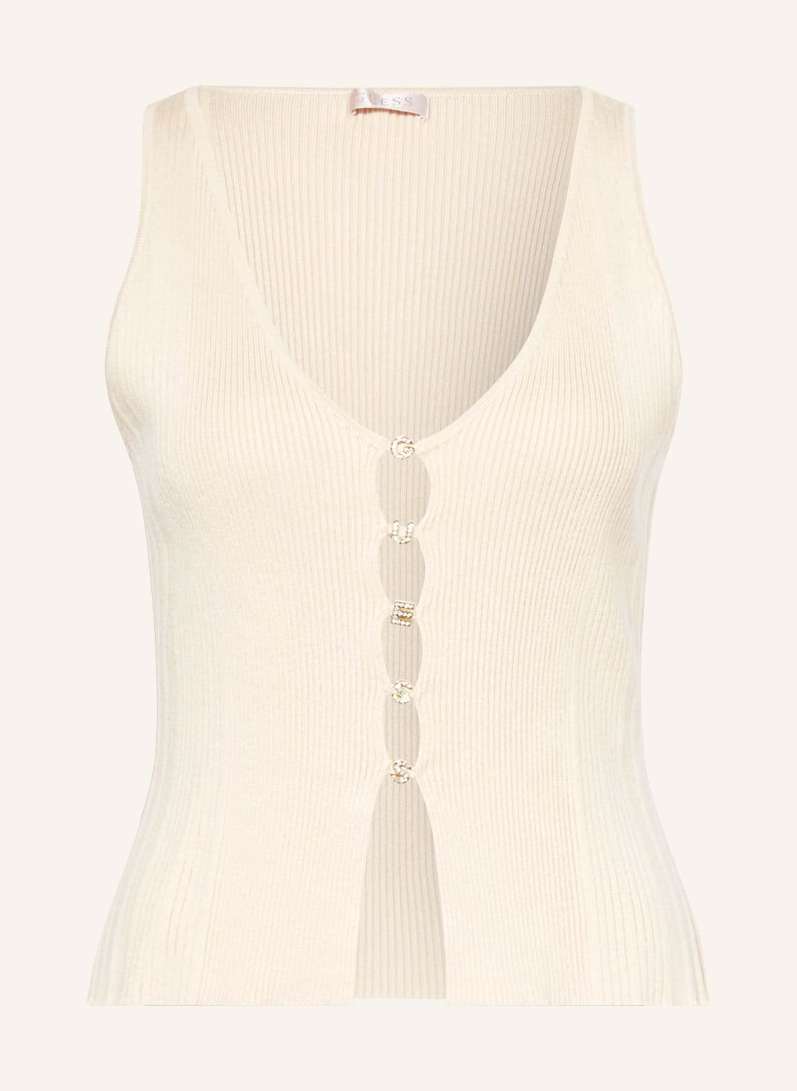 Guess Stricktop Meghen Mit Schmucksteinen beige von Guess