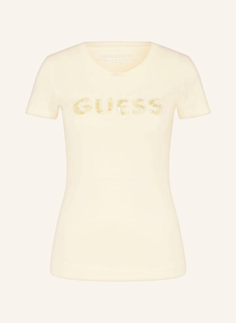 Guess T-Shirt Mit Schmucksteinen gelb von Guess