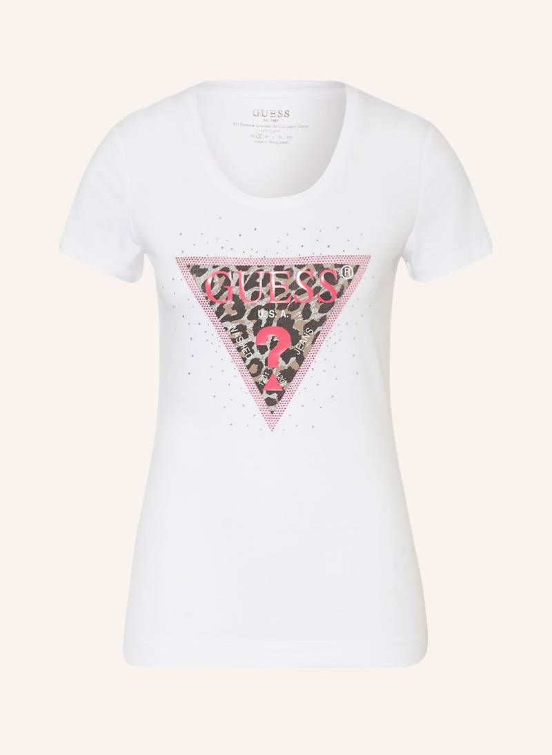 Guess T-Shirt Spring Mit Schmucksteinen weiss von Guess