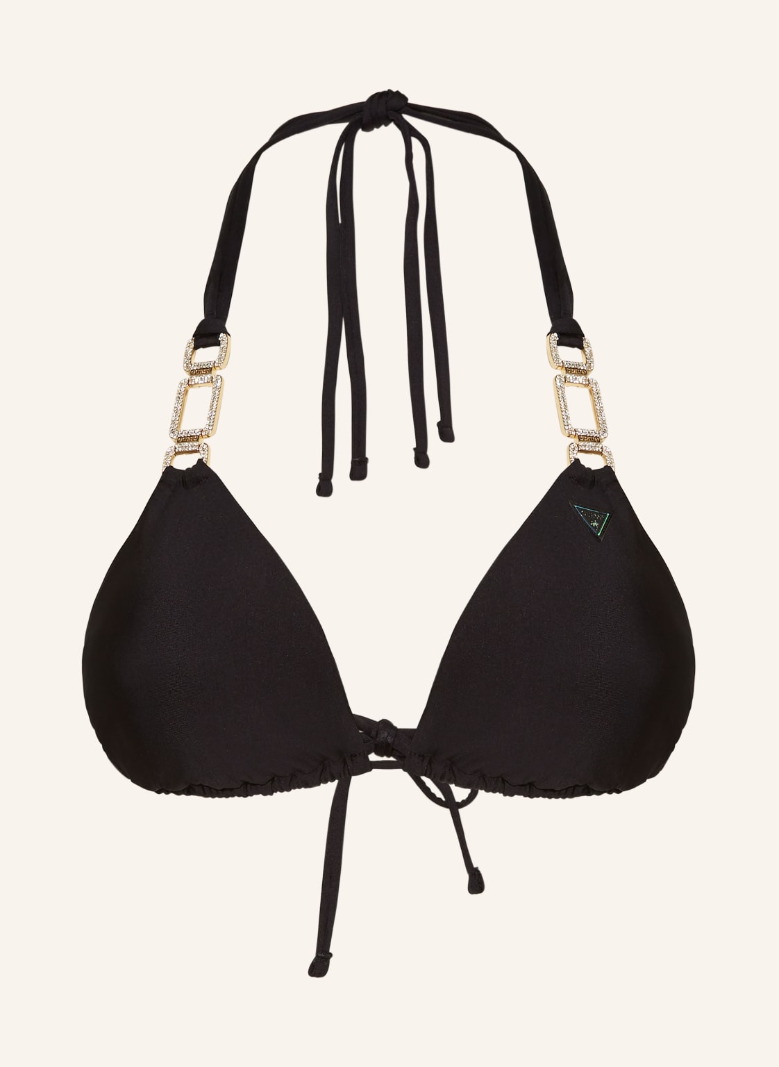 Guess Triangel-Bikini-Top Mit Schmucksteinen schwarz von Guess