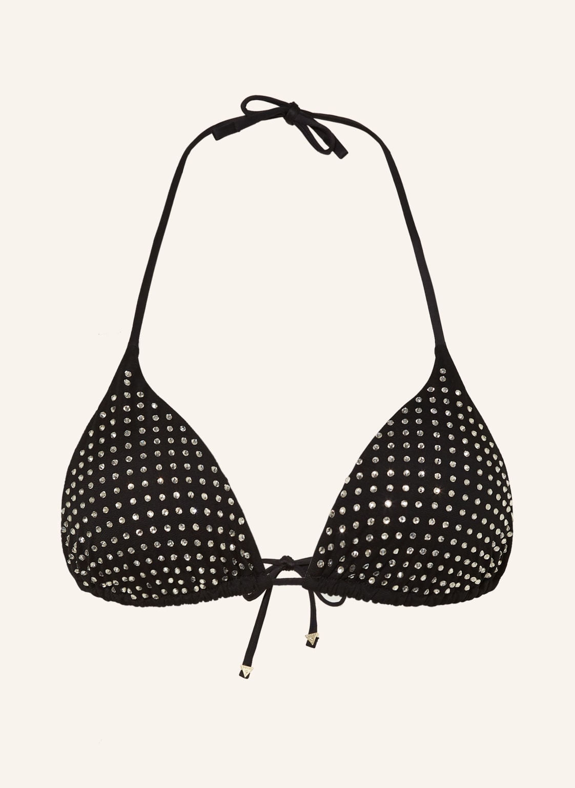 Guess Triangel-Bikini-Top Mit Schmucksteinen schwarz von Guess