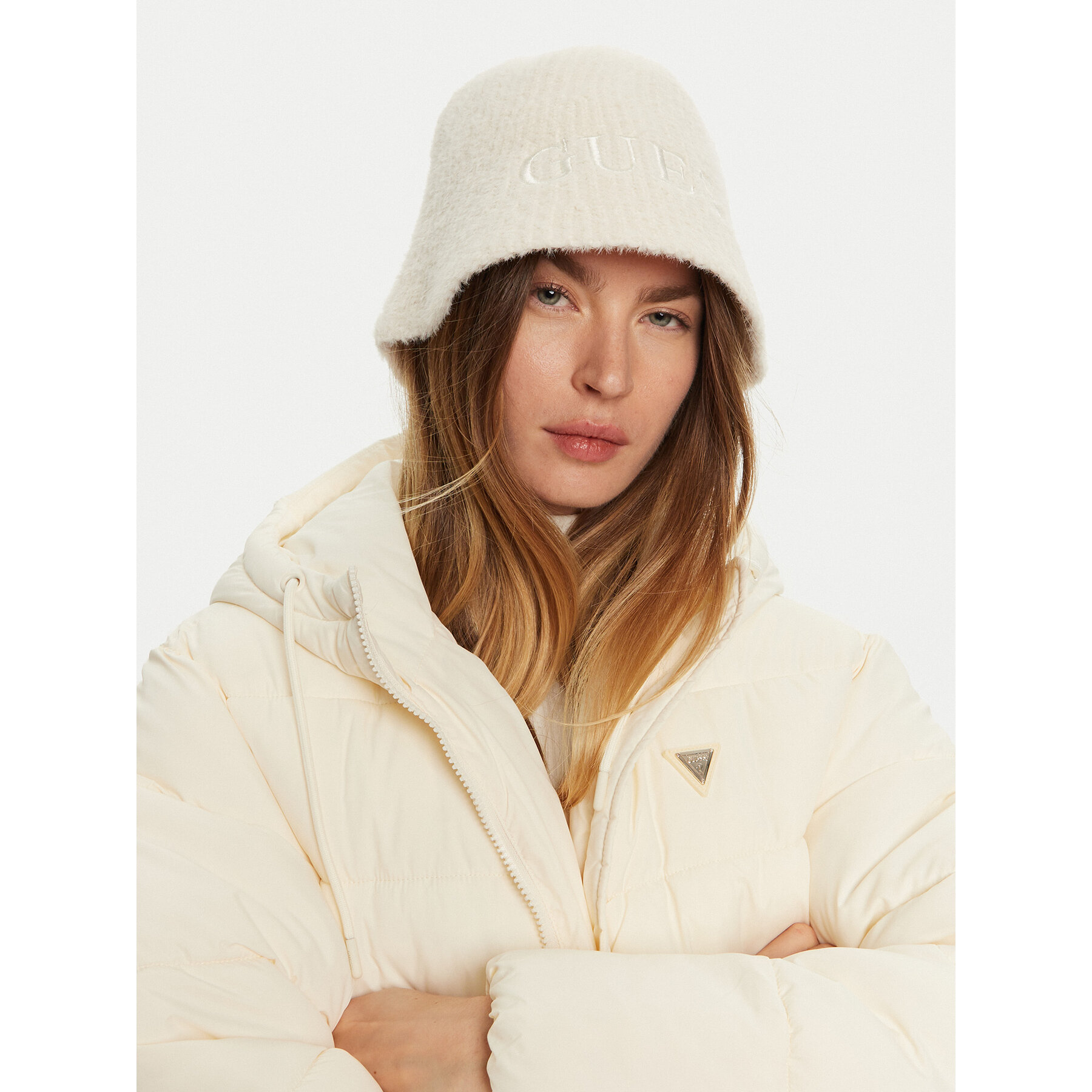 Mütze Guess W4BZ23 Z2740 Écru Mütze Guess W4BZ23 Z2740 Écru von Guess