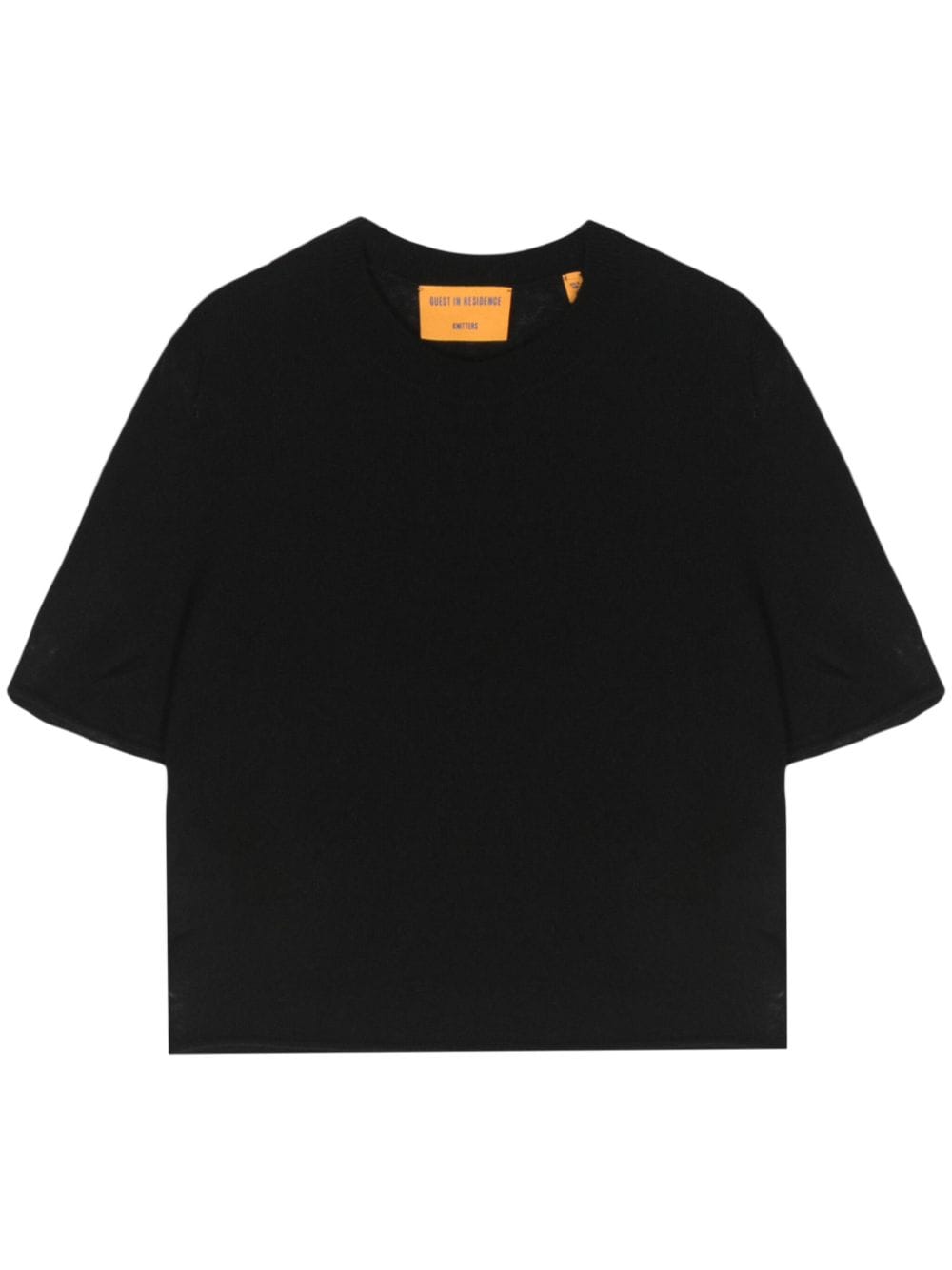 Guest In Residence Featherweight cropped T-shirt - Black von Guest In Residence