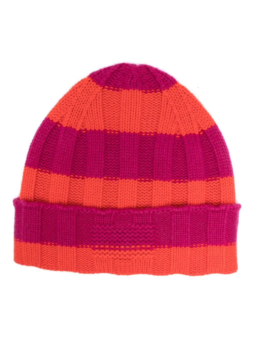 Guest In Residence striped ribbed cashmere beanie - Pink von Guest In Residence