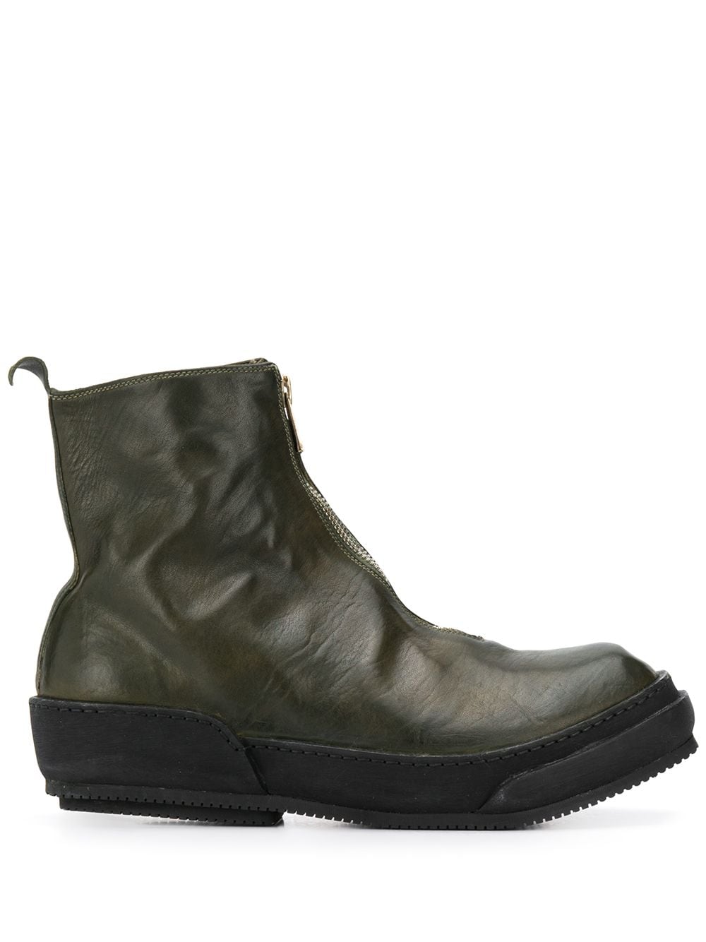 Guidi cracked-effect ankle boots - Green von Guidi