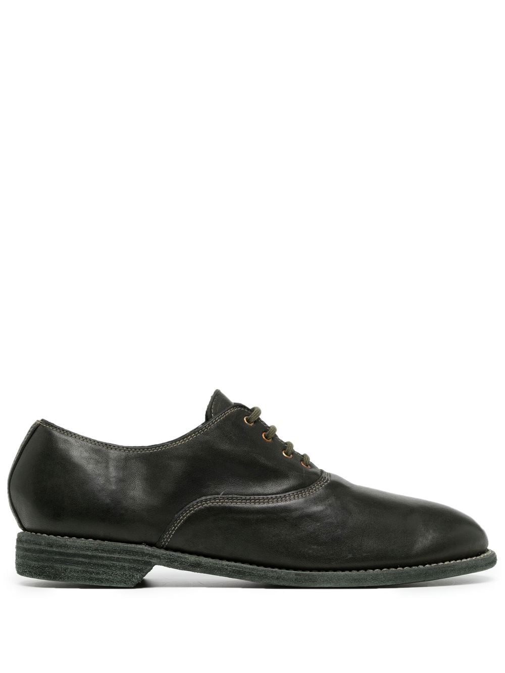 Guidi distressed sole- detail oxfords - Green von Guidi