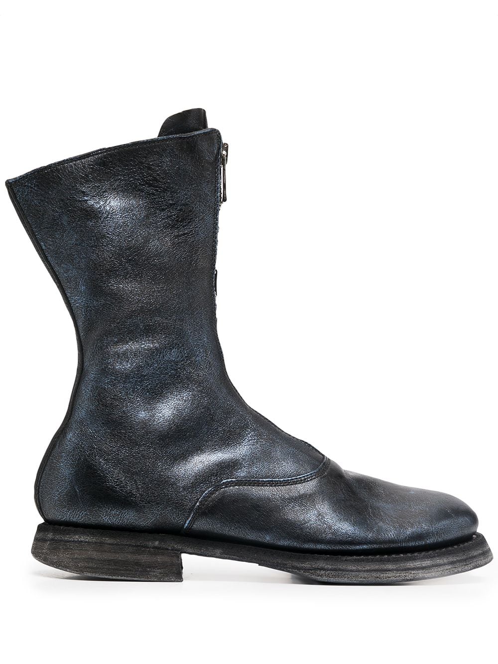 Guidi front-zip ankle boots - Blue von Guidi