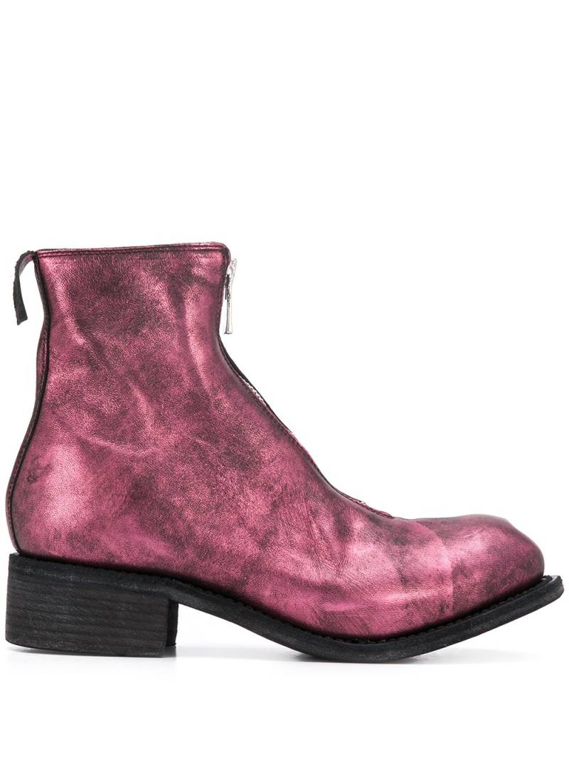 Guidi metallic ankle boots - Purple von Guidi