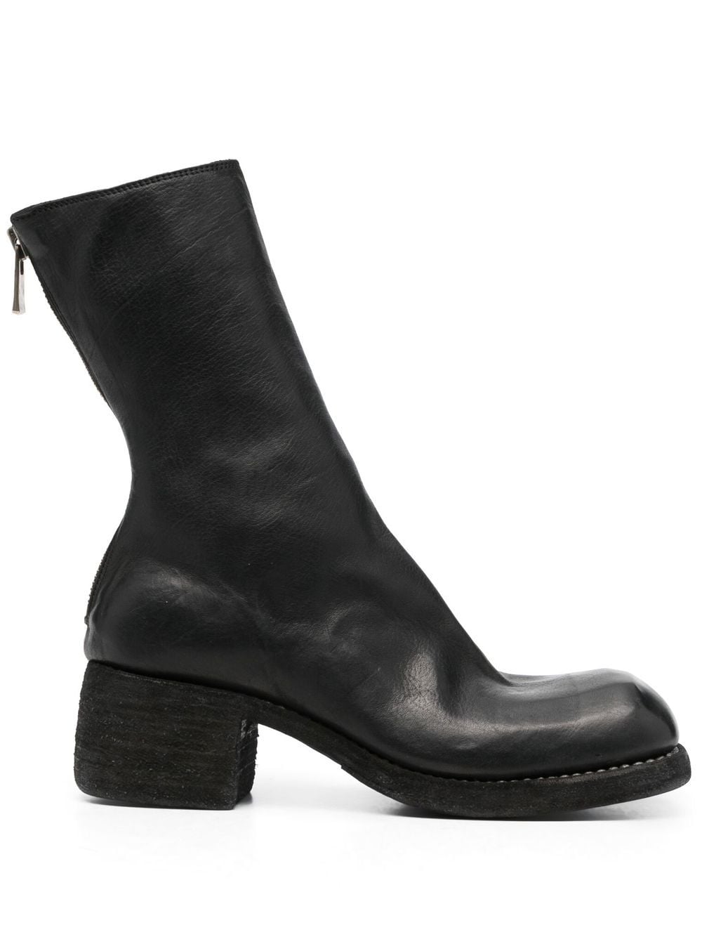 Guidi rear-zip horse leather boots - Black von Guidi