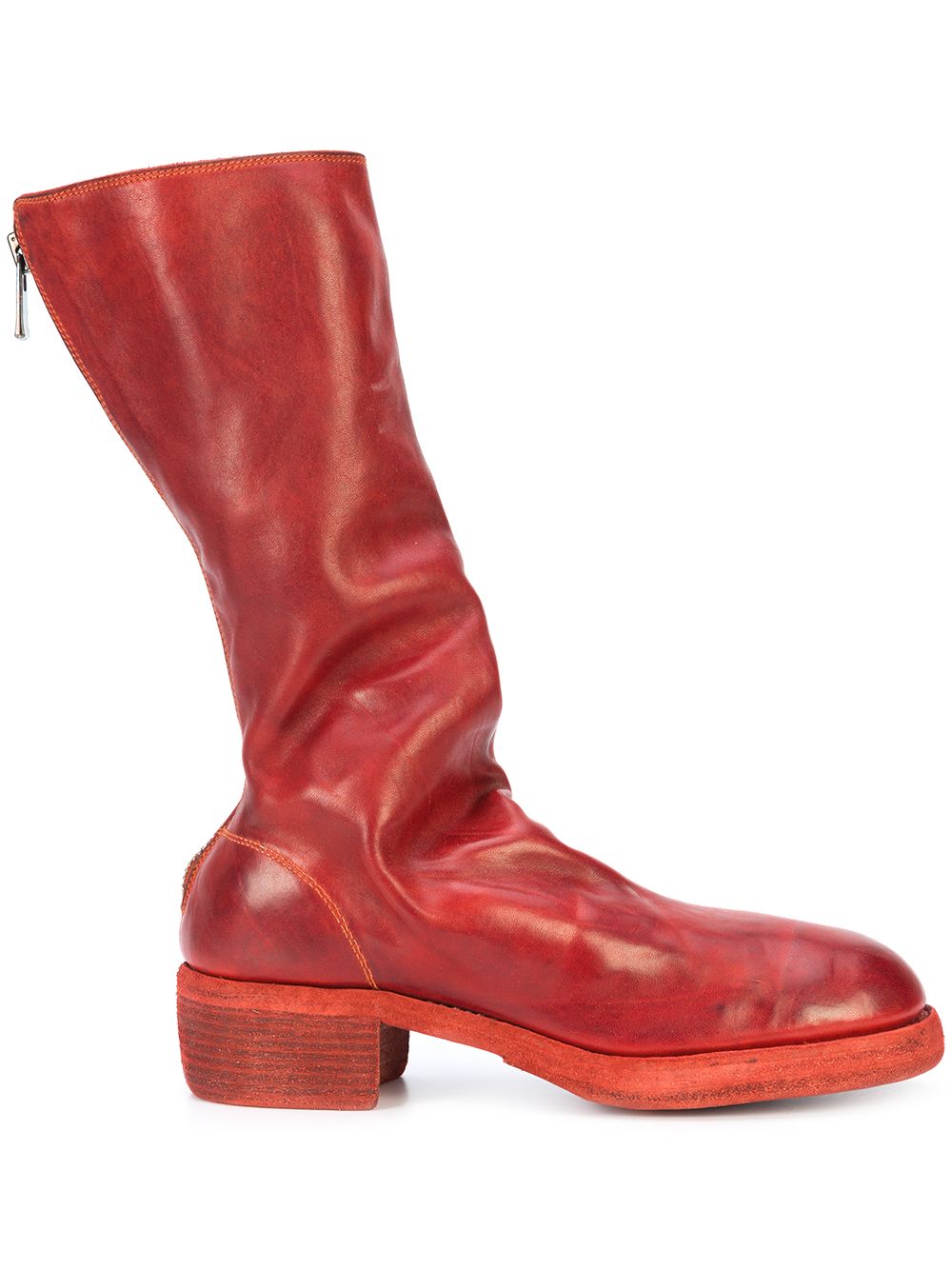 Guidi rear-zipped boots - Red von Guidi