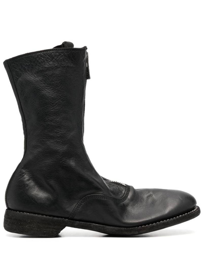 Guidi round-toe leather boots - Black von Guidi