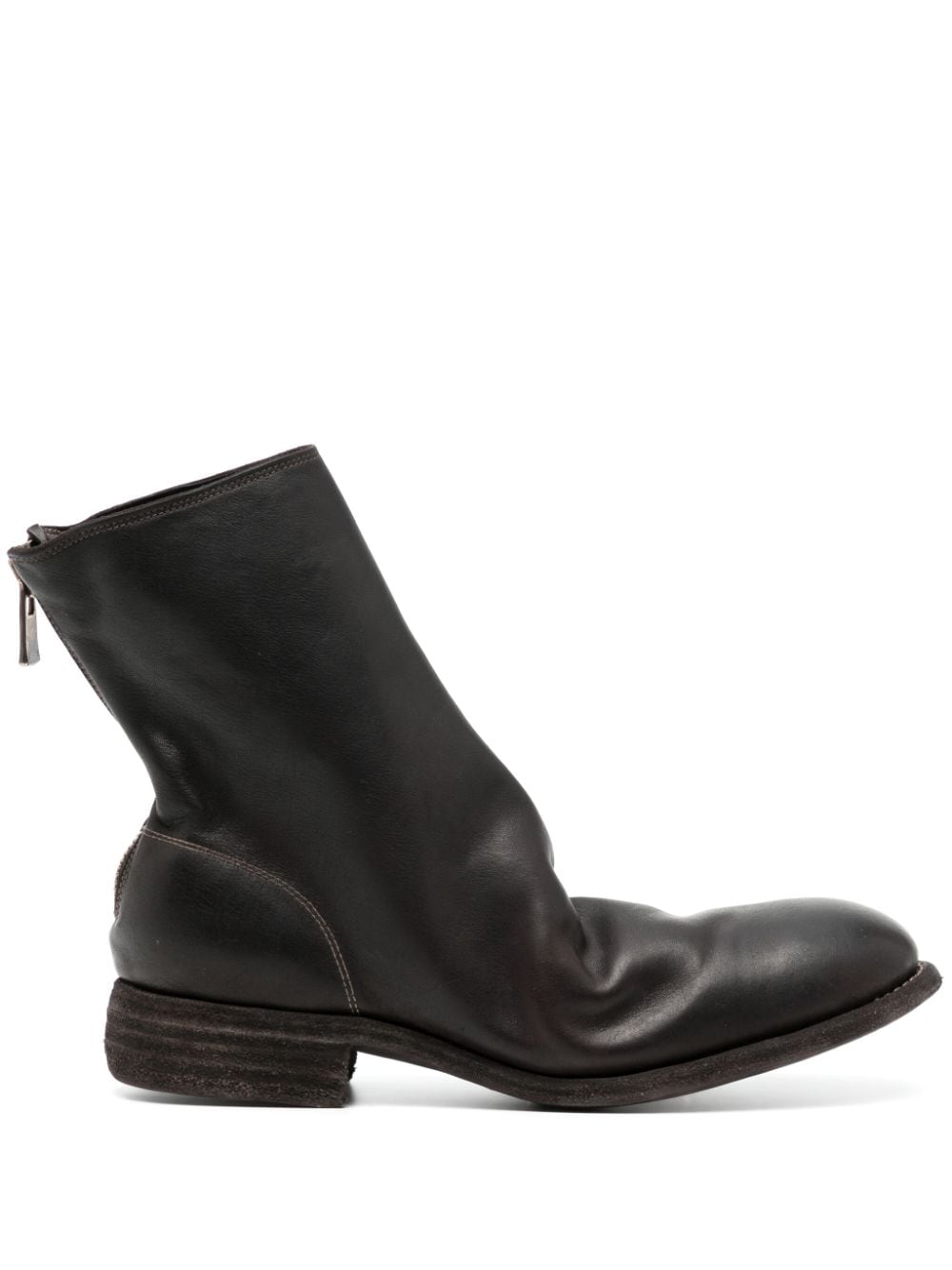 Guidi zip-fastened leather boots - Black von Guidi