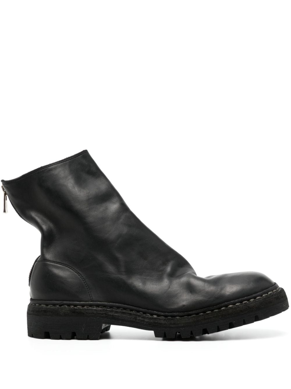 Guidi zip-fastened leather boots - Black von Guidi