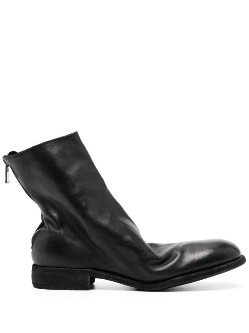 Guidi zip-fastened leather boots - Black von Guidi