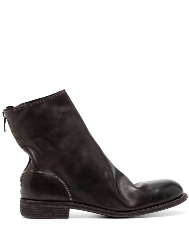 Guidi zip-fastened leather boots - Brown von Guidi