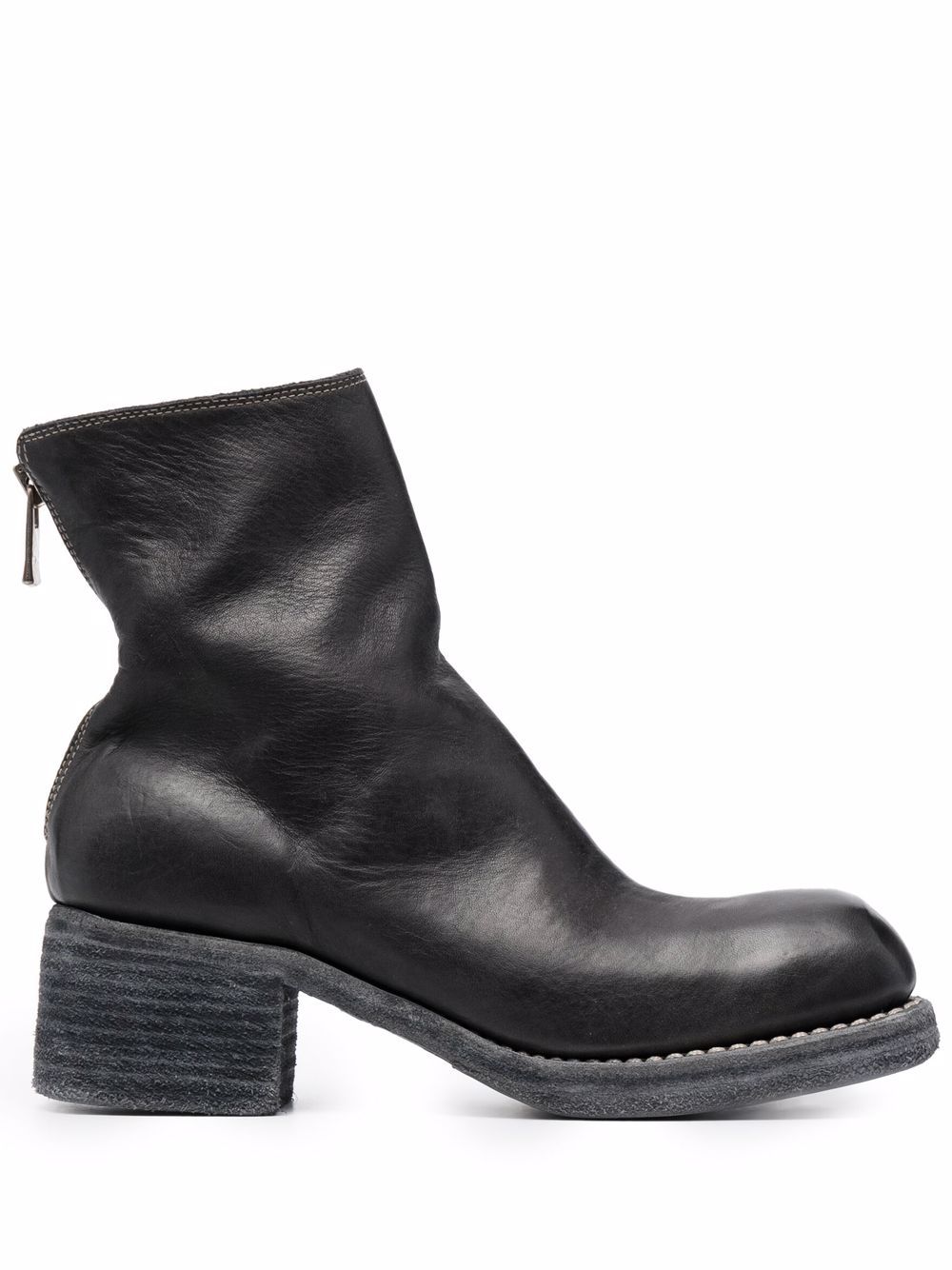 Guidi zip-front ankle boots - Black von Guidi