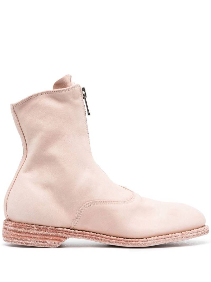 Guidi zip-up 25mm heeled boots - Pink von Guidi