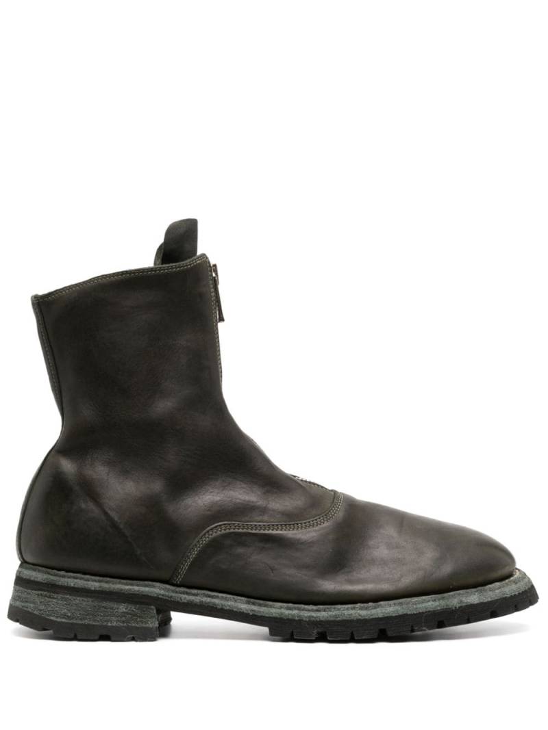 Guidi zip-up leather ankle boots - Green von Guidi