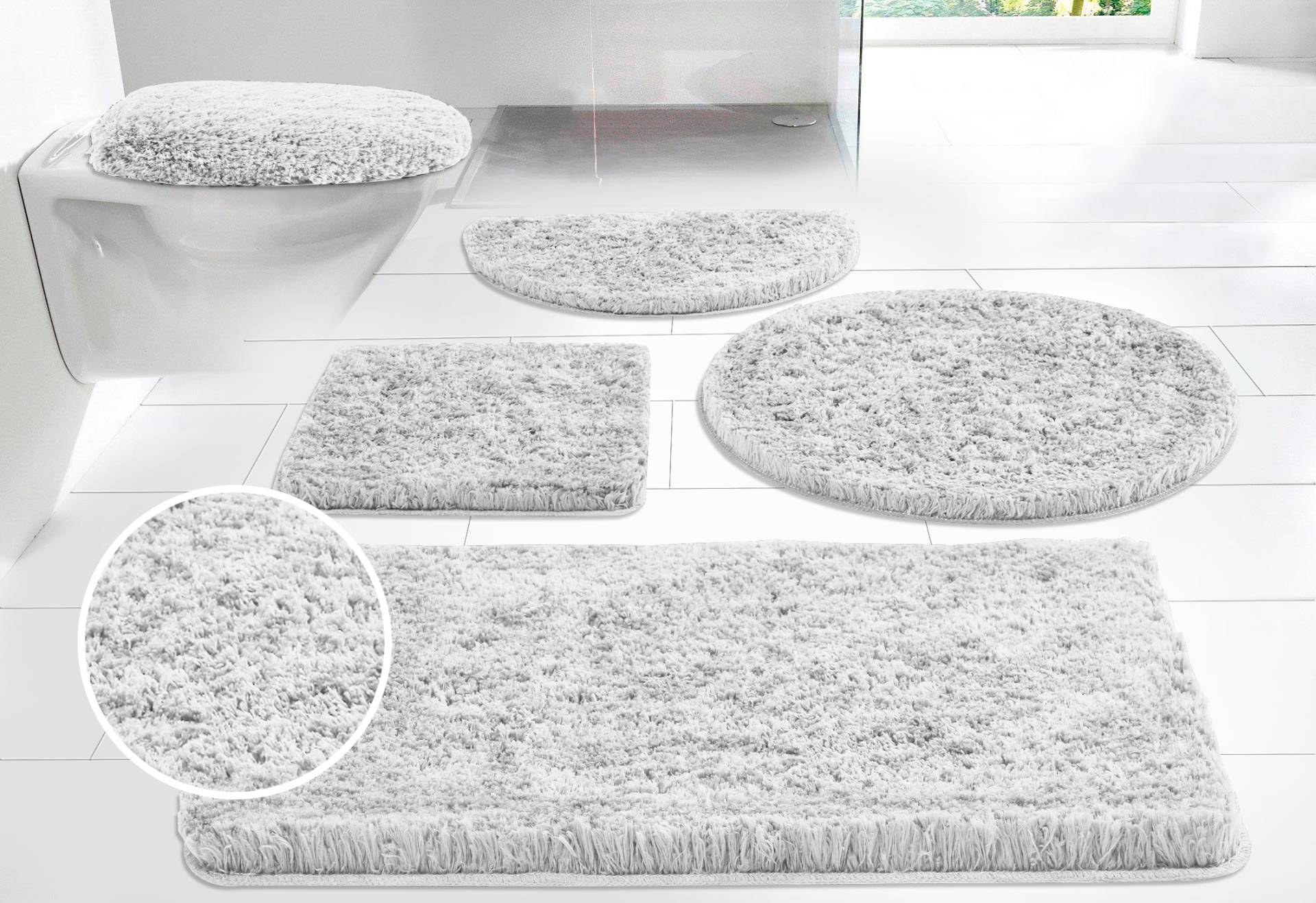 Guido Maria Kretschmer Home&Living Badematte »Micro exclusiv, Badvorleger, Badezimmer Teppich«, rutschhemmend beschichtet, strapazierfähig-schnell trocknend-fussbodenheizungsgeeignet, Badteppich, Badematten auch als 3 teiliges Set & rund erhältlich von Guido Maria Kretschmer Home&Living