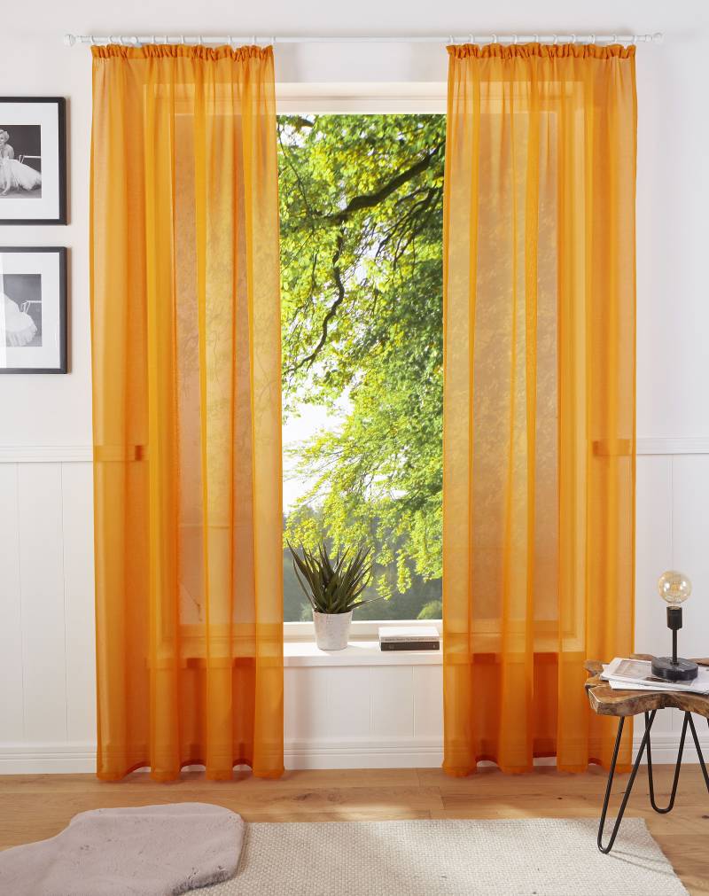 Guido Maria Kretschmer Home&Living Gardine »TENDER«, (1 St.), Leinen Optik mit Struktur, monochrom, Bestseller von Guido Maria Kretschmer Home&Living
