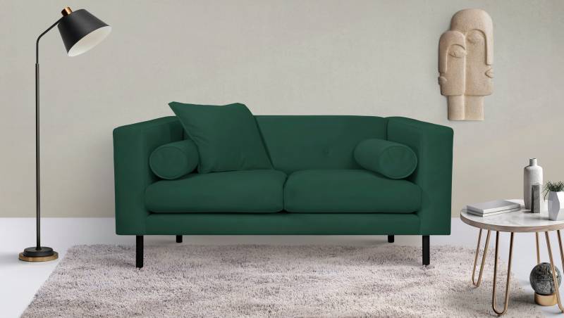 Guido Maria Kretschmer Home&Living 2-Sitzer »Lillibeth Designsofa mit Wellenunterfederung, Masse B/T/H: 155/74/83 cm«, Zierkissen als Wendekissen, in Samtoptik oder Cord von Guido Maria Kretschmer Home&Living
