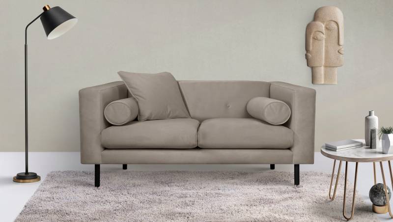 Guido Maria Kretschmer Home&Living 2-Sitzer »Lillibeth Designsofa mit Wellenunterfederung, Masse B/T/H: 155/74/83 cm«, Zierkissen als Wendekissen, in Samtoptik oder Cord von Guido Maria Kretschmer Home&Living