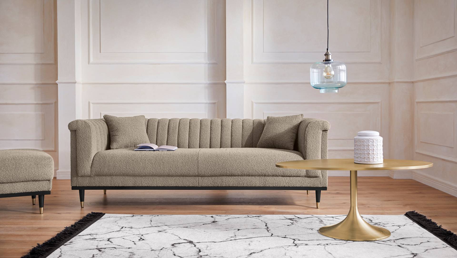 Guido Maria Kretschmer Home&Living 3-Sitzer »Chamby New«, im Bouclé-Strukturbezug mit Steppung im Lehnenbereich Guido Maria Kretschmer Home&Living 3-Sitzer »Chamby New«, im Bouclé-Strukturbezug mit Steppung im Lehnenbereich von Guido Maria Kretschmer Home&Living