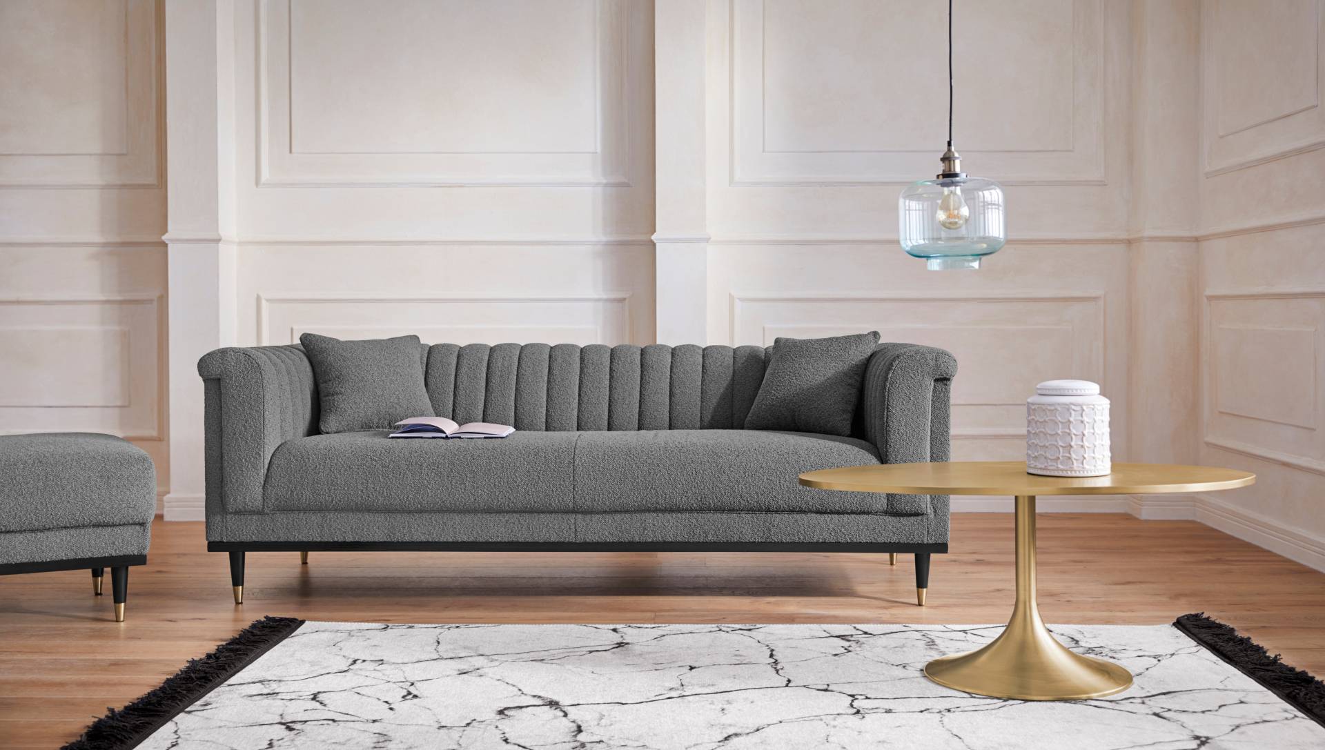 Guido Maria Kretschmer Home&Living 3-Sitzer »Chamby New«, im Bouclé-Strukturbezug mit Steppung im Lehnenbereich Guido Maria Kretschmer Home&Living 3-Sitzer »Chamby New«, im Bouclé-Strukturbezug mit Steppung im Lehnenbereich von Guido Maria Kretschmer Home&Living