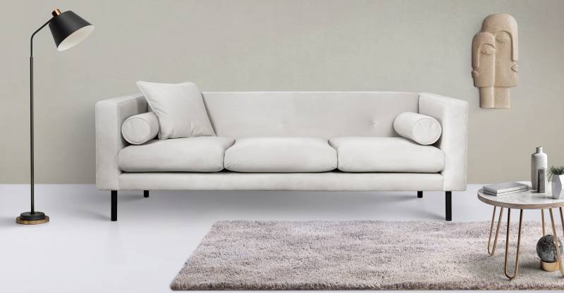 Guido Maria Kretschmer Home&Living 3-Sitzer »Lillibeth Designsofa mit Wellenunterfederung, Masse B/T/H: 218/74/83 cm«, Zierkissen als Wendekissen, Bezug Samtoptik oder Cord von Guido Maria Kretschmer Home&Living