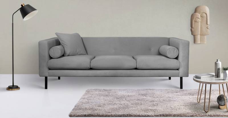 Guido Maria Kretschmer Home&Living 3-Sitzer »Lillibeth Designsofa mit Wellenunterfederung, Masse B/T/H: 218/74/83 cm«, Zierkissen als Wendekissen, Bezug Samtoptik oder Cord von Guido Maria Kretschmer Home&Living