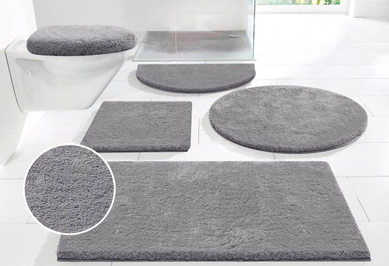 Guido Maria Kretschmer Home&Living Badematte »Jari«, rutschhemmend beschichtet, schnell trocknend-strapazierfähig-fussbodenheizungsgeeignet, Badematten, Uni-Farben, Badteppich, auch als 2 teiliges Set & rund von Guido Maria Kretschmer Home&Living