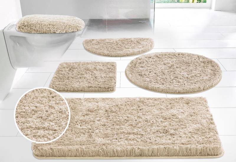 Guido Maria Kretschmer Home&Living Badematte »Micro exclusiv, Badvorleger, Badezimmer Teppich«, rutschhemmend beschichtet, strapazierfähig-schnell trocknend-fussbodenheizungsgeeignet, Badteppich, Badematten auch als 3 teiliges Set & rund erhältlich von Guido Maria Kretschmer Home&Living