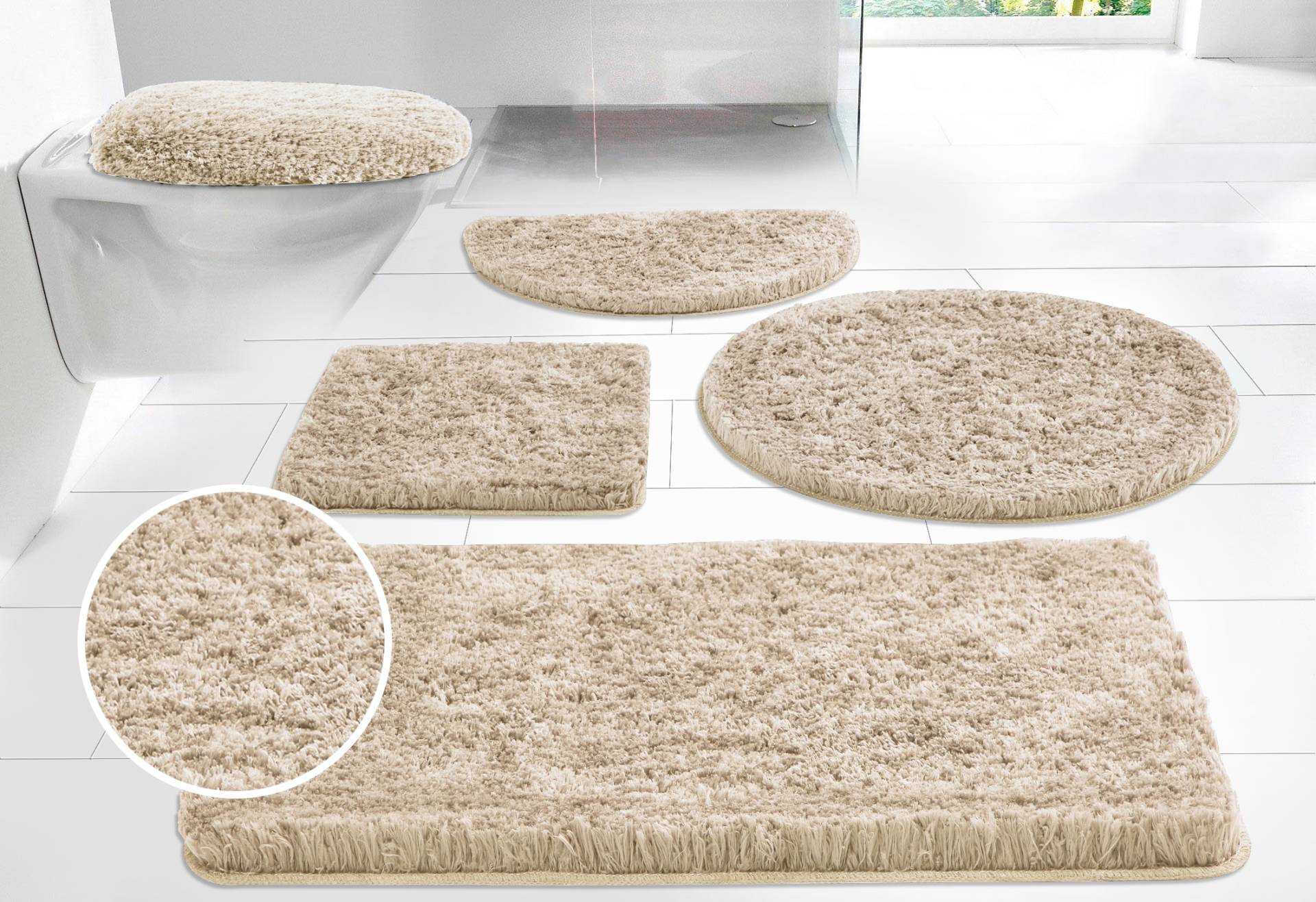 Guido Maria Kretschmer Home&Living Badematte »Micro exclusiv, Badvorleger, Badezimmer Teppich«, rutschhemmend beschichtet, strapazierfähig-schnell trocknend-fussbodenheizungsgeeignet, Badteppich, Badematten auch als 3 teiliges Set & rund erhältlich Guido Maria Kretschmer Home&Living Badematte »Micro exclusiv, Badvorleger, Badezimmer Teppich«, rutschhemmend beschichtet, strapazierfähig-schnell trocknend-fussbodenheizungsgeeignet, Badteppich, Badematten auch als 3 teiliges Set & rund erhältlich von Guido Maria Kretschmer Home&Living